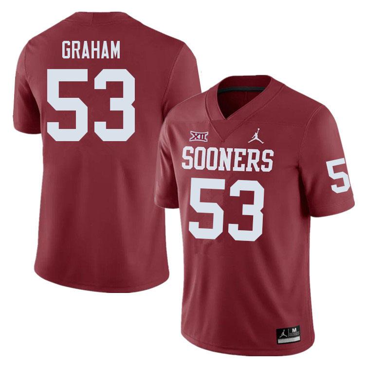 Oklahoma Sooners #53 Darius Graham College Football Jerseys Sale-Crimson